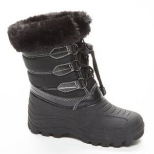 Girls Rain Snow Boots Lace Tall Winter Waterproof